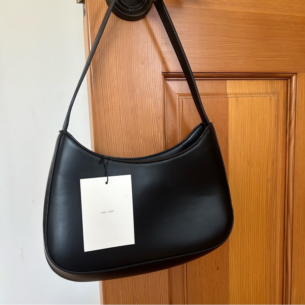 NWT OAK + FORT Black Minimalist Shoulder Bag